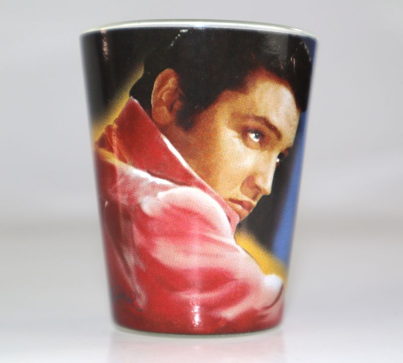 Photo 1 of ELVIS PINK JACKET SHOT GLASS NEW $7