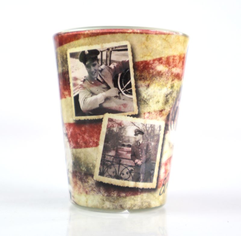 Photo 1 of ELVIS AMERICAN PHOTO SHOT GLASS NEW $7