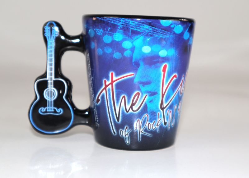 Photo 2 of ELVIS THE KING SHOT GLASS BLUE NEW $7