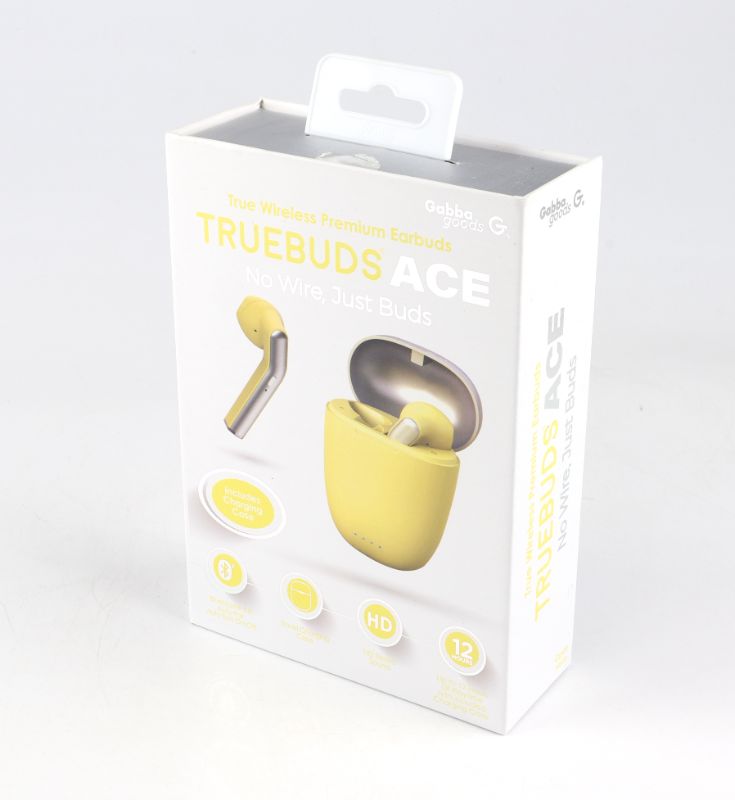 Photo 1 of  YELLOW TRUEBUDS ACE AUTO PAIRING TRAVEL CHARGING CASE BUILT IN MICROPHONE BLUETOOTH 5.0 VERSION NEW $29.99