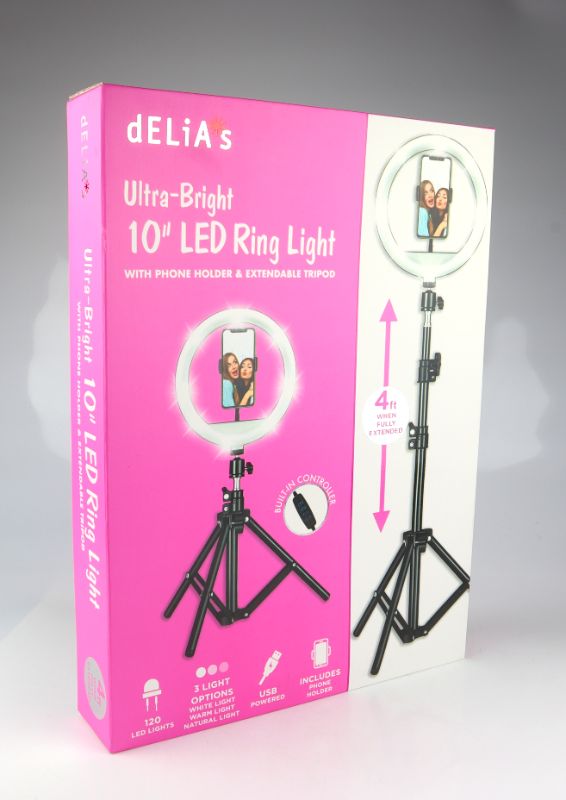 Photo 2 of 10INCH LED RING LIGHT WITH PHONE AND 4 FOOT EXTENDABLE TRIPOD NEW $ 29.99