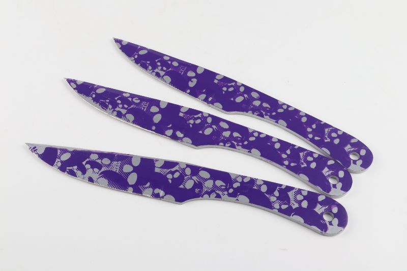 Photo 1 of 3 SET PURPLE THROWING KNIVES NEW 