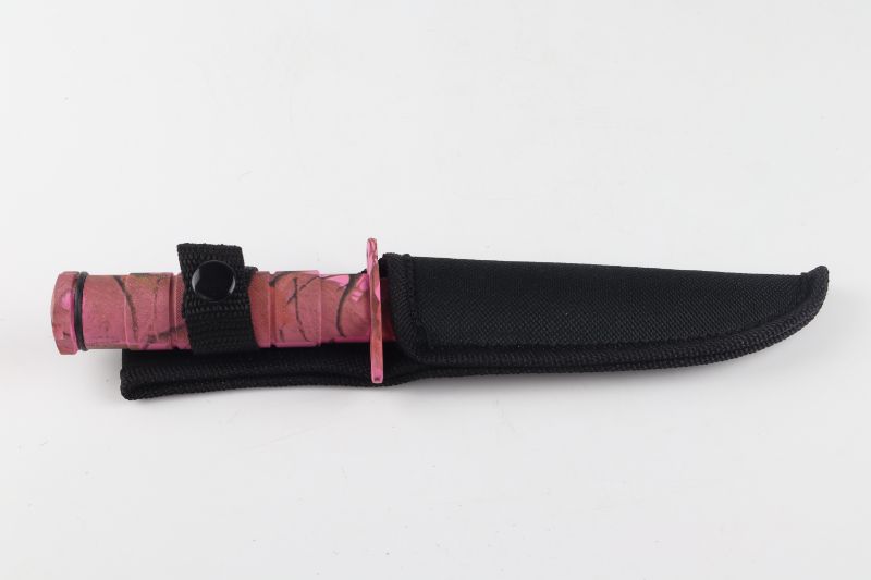 Photo 3 of PINK TACTICAL SURVIVAL KNIFE NEW 