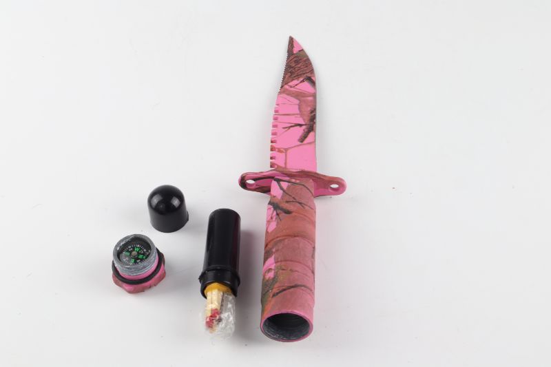 Photo 2 of PINK TACTICAL SURVIVAL KNIFE NEW 