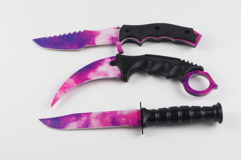 Photo 2 of 3 SET KNIFES 1 KARAMBIT 1 CLIP AND 1 DROP BLADE NEW 