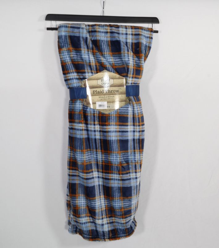 Photo 1 of PLAID SHERPA THROW BLANKET 50x60 INCH NEW $34.99