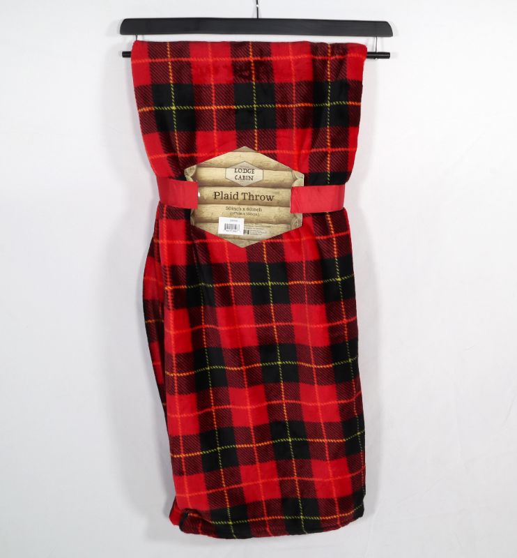 Photo 1 of PLAID SHERPA THROW BLANKET 50x60 INCH NEW $34.99