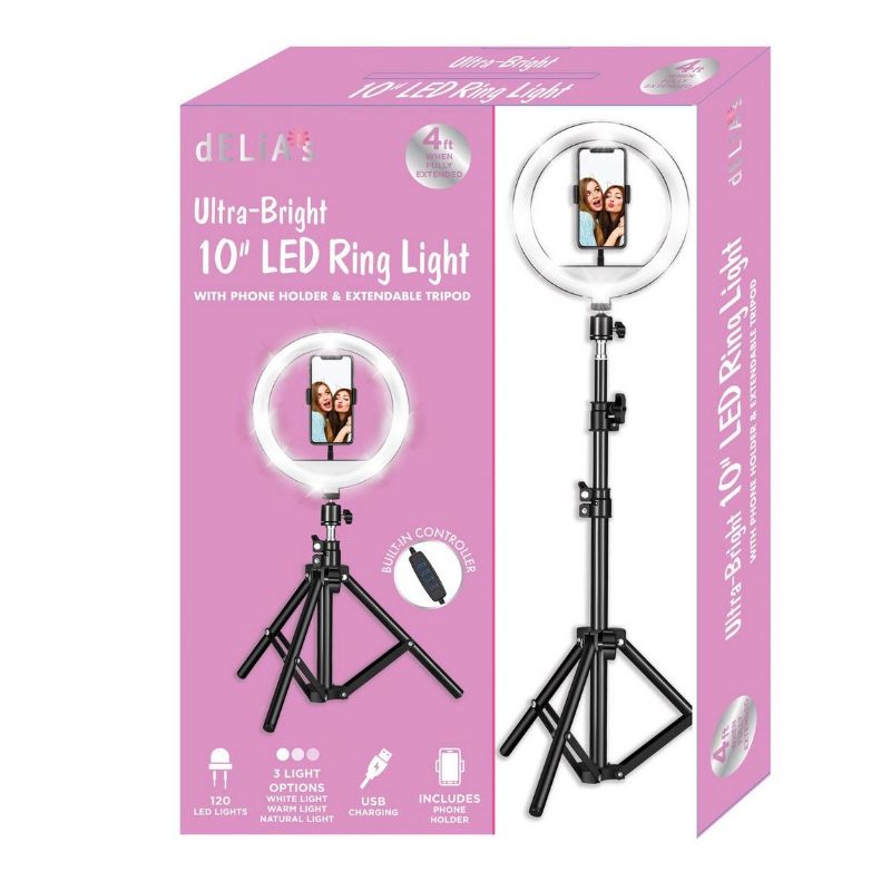 Photo 2 of GABBAGOODS EXTENDABLE CLIP ON SELFIE RING LIGHT 10 INCHES USB POWERED MULTI LIGHT EFFECTS AND BRIGHTNESS BUILT IN REMOTE NEW $38.99