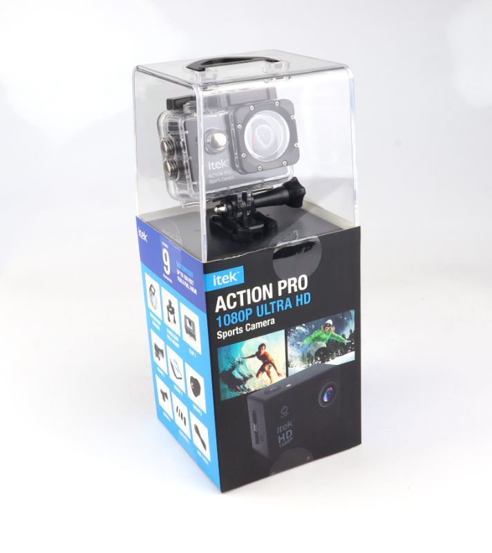 Photo 1 of ACTION PRO 1080 ULTRA HD SPORTS CAMERA WATERPROOF 4K HD 120 DEGREE WIDE ANGLE 2 MODES AND SELF TIMER NEW $40.89 