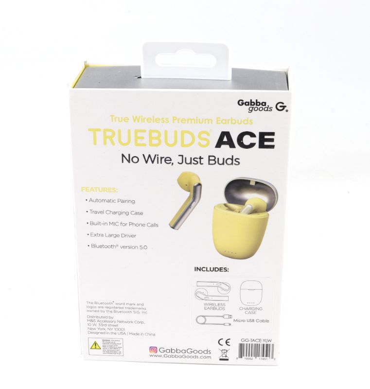 Photo 2 of YELLOW TRUEBUDS ACE AUTO PAIRING TRAVEL CHARGING CASE BUILT IN MICROPHONE BLUETOOTH 5.0 VERSION NEW $29.99