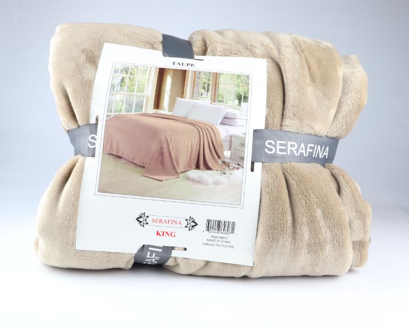 Photo 1 of KING THROW BLANKET COLOR TAUPE NEW $ 44.99