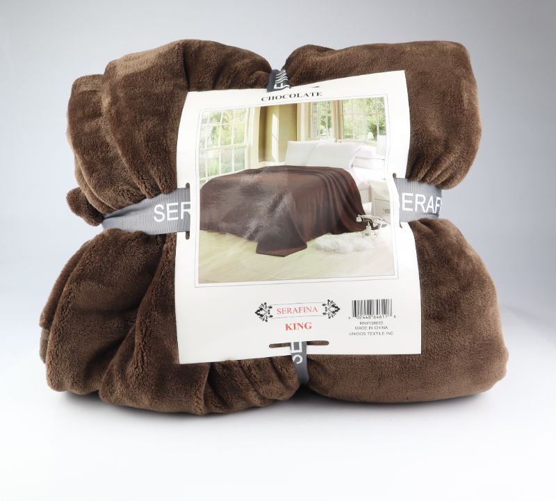 Photo 1 of KING THROW BLANKET COLOR CHOCOLATE NEW $ 44.99