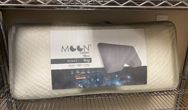 Photo 1 of MOON CARBON KING COOLING FABRIC INFUSED MEMORY FOAM TEMPERATURE REGULATING PILLOW HELPS REMOVE MOISTURE ANTIBACTERIAL HYPOALLERGENIC NEW $ 199