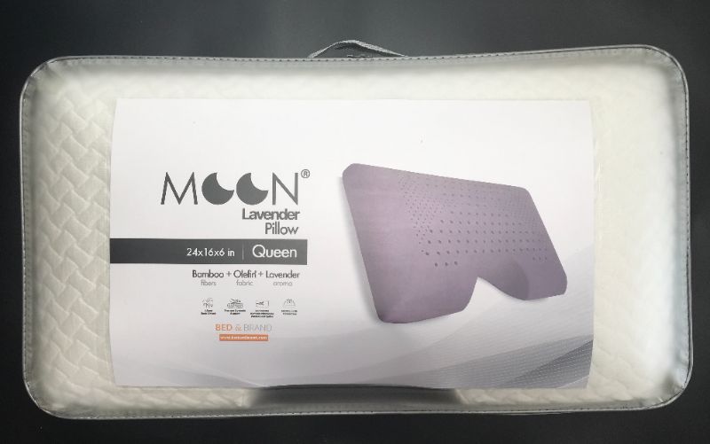Photo 1 of MOON LAVENDER QUEEN PILLOW HYPOALLERGENIC ANTIBACTERIAL BAMBOO REDUCE STRESS LEVELS SHOULDER CUTOUT MEMORY FOAM MAXIMUM AIR CIRCULATION NEW $199.95