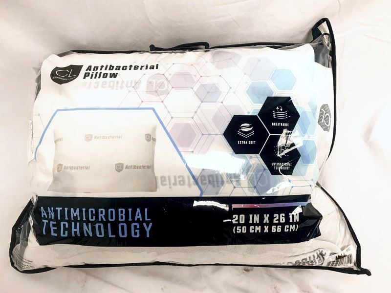 Photo 2 of ANTIBACTERIAL PILLOW 20"X26" BREATHABLE FEATHER STUFFED NEW $39.95