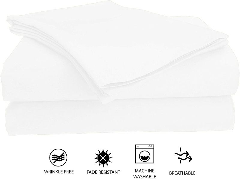 Photo 2 of 4 PIECE SOFTEST SHEETS 2 PILLOWCASES 1 FITTED SHEETS AND 1 FLAT SHEET HYPOALLERGENIC AND WRINKLE RESISTANT FITS UPTO 17" DEEP FOR MATTRESS NEW $49.99