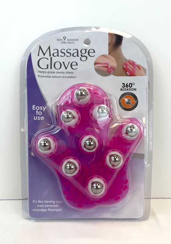 Photo 1 of MASSAGE GLOVE WITH 9 STEEL BALL MASSAGERS RELIVING KNOTS ALL OVER NEW $24.99