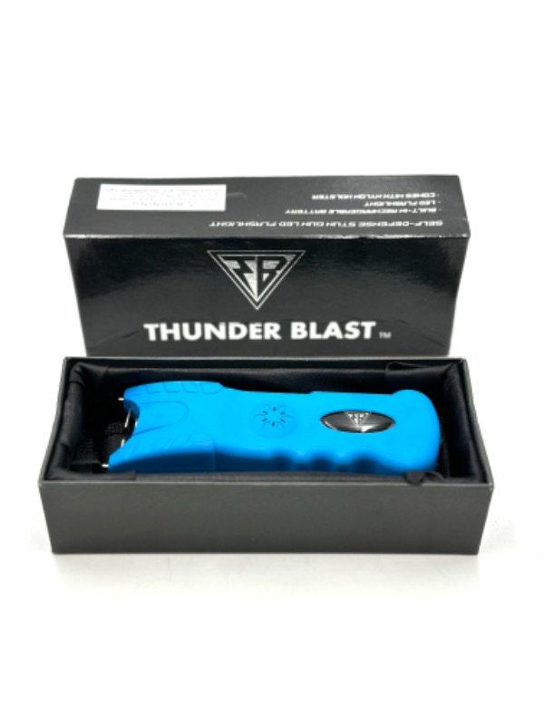 Photo 1 of THUNDER BLAST SELF DEFENSE STUN GUN LED FLASHLIGHT RECHARGEABLE WITH NYLON HOLSTER NEW 