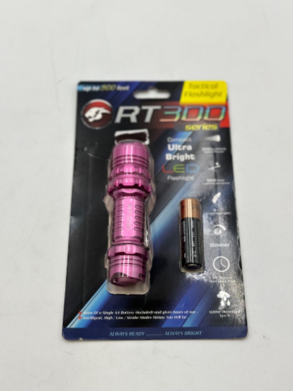 Photo 1 of RT300 COMPACT ULTRA BRIGHT LED TACTICAL FLASHLIGHT BATTERY POWERED LIGHT WEIGHT NEW 