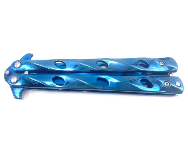 Photo 2 of BLUE PRACTICE BUTTERFLY KNIFE NEW 