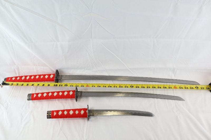 Photo 5 of 3 SET RED KATANA SWORDS NEW