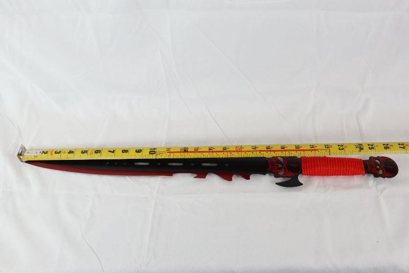 Photo 2 of 26 INCH SHARP RED SKULL SWORD WITH CARRY CASE NEW  