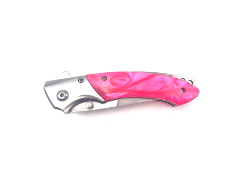 Photo 2 of PINK SWIRL POCKET KNIFE NEW 