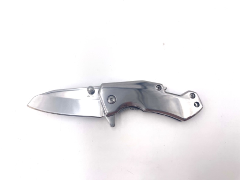 Photo 1 of SMALL SILVER POCKET KNIFE WITH CLIP NEW 