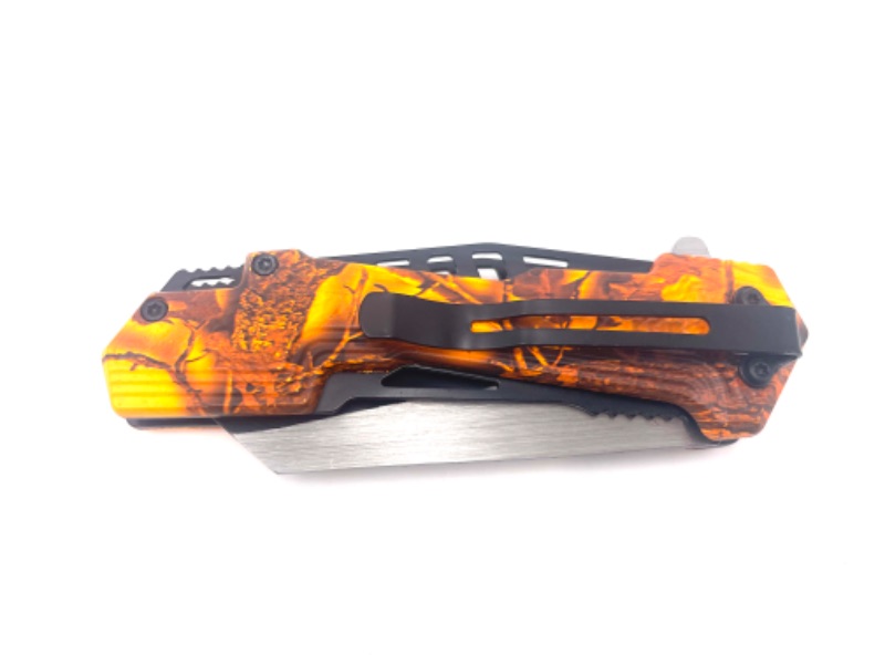 Photo 3 of ORANGE CAMO POCKET KNIFE NEW 