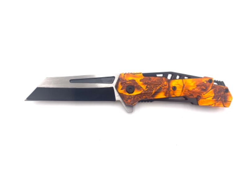 Photo 1 of ORANGE CAMO POCKET KNIFE NEW 