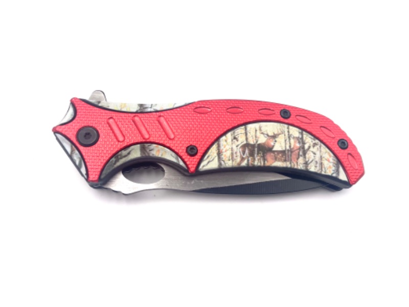 Photo 2 of 4.5 INCH BRIGHT DEER CLIP PREMIER EDGE POCKET KNIFE NEW 