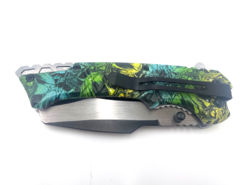 Photo 3 of YELLOW BLUE GREEN SNAKE POCKET KNIFE NEW 