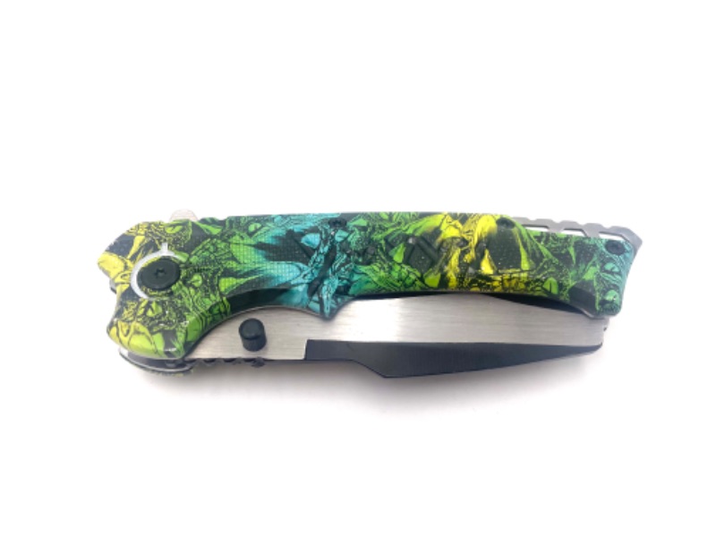 Photo 2 of YELLOW BLUE GREEN SNAKE POCKET KNIFE NEW 