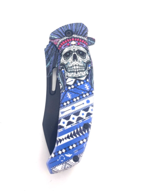 Photo 2 of 4.5 INCH AZUL MUERTOS FOLDER KNIFE WITH CLIP NEW 