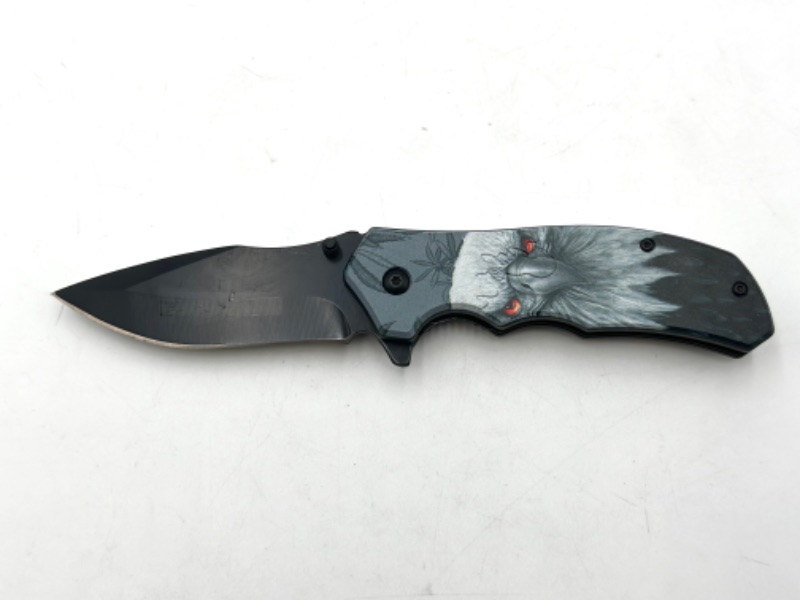 Photo 1 of EAGLE AND HEMP LEAF DESIGNED POCKET KNIFE NEW