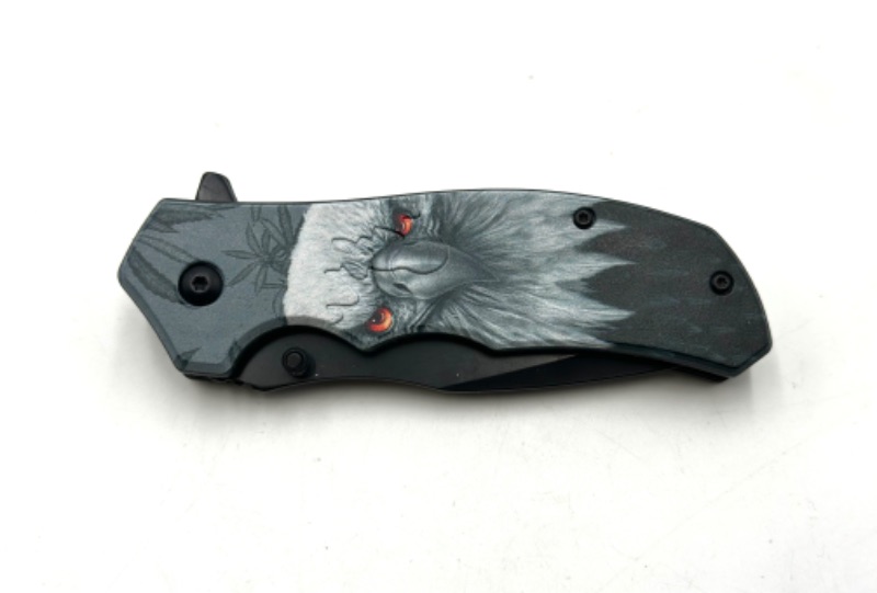 Photo 2 of EAGLE AND HEMP LEAF DESIGNED POCKET KNIFE NEW