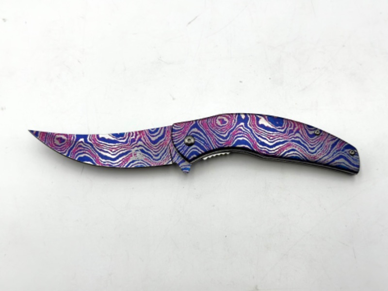 Photo 1 of PINK AND PURPLE DESIGNED POCKET KNIFE NEW