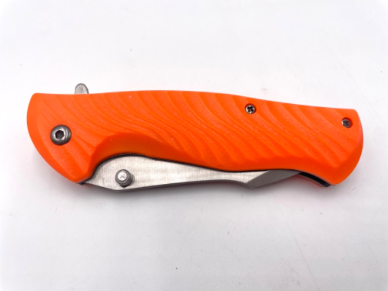 Photo 2 of BRIGHT ORANGE POCKET KNIFE WITH CLIP NEW 