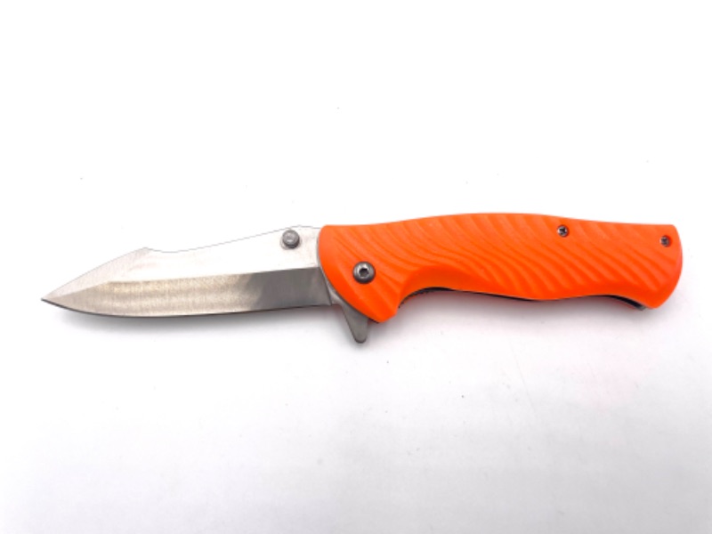 Photo 1 of BRIGHT ORANGE POCKET KNIFE WITH CLIP NEW 