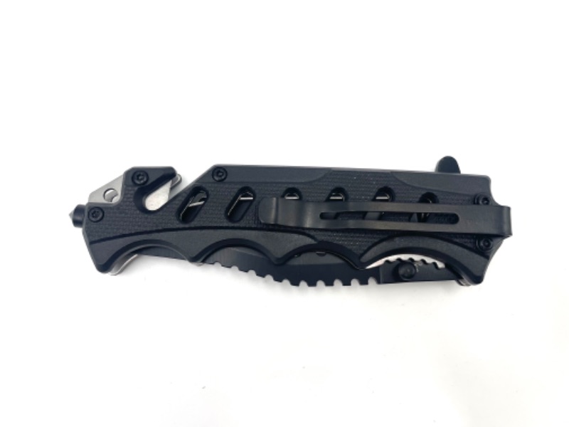 Photo 1 of BLACK RITE EDGE POCKET KNIFE WITH SEATBELT CUTTER NEW 
