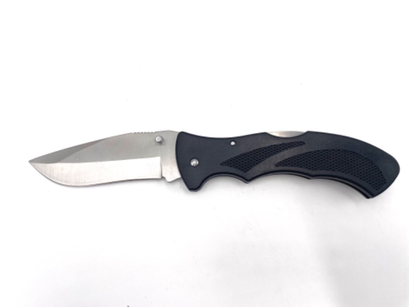 Photo 1 of BLACK SILVER POCKET KNIFE NEW 