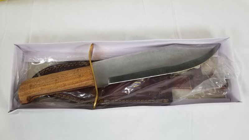 Photo 2 of 15 INCH BOWIE CARBONSTEEL AND WOODEN HANDLE NEW 