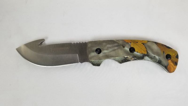 Photo 1 of 9 INCH GUTHOOK REAL TREE CAMO HUNTING KNIFE NEW