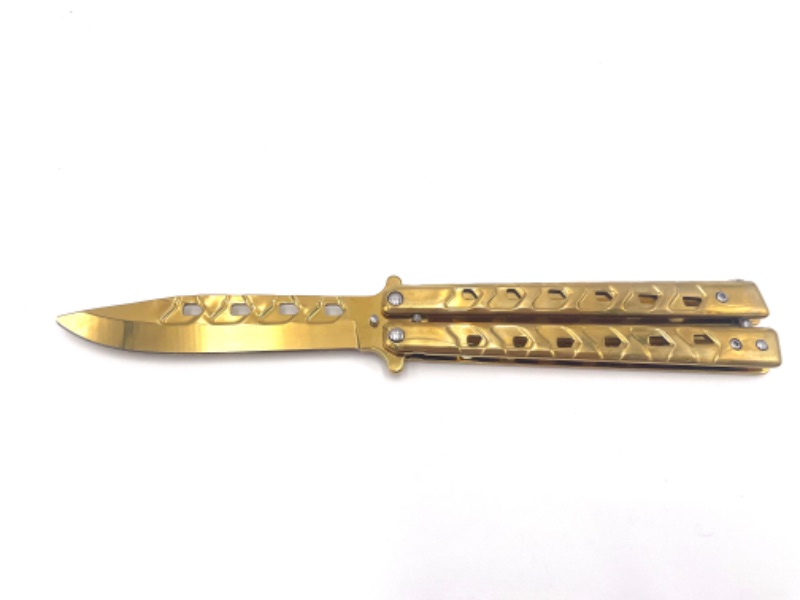 Photo 1 of GOLD BUTTERFLY KNIFE NEW 