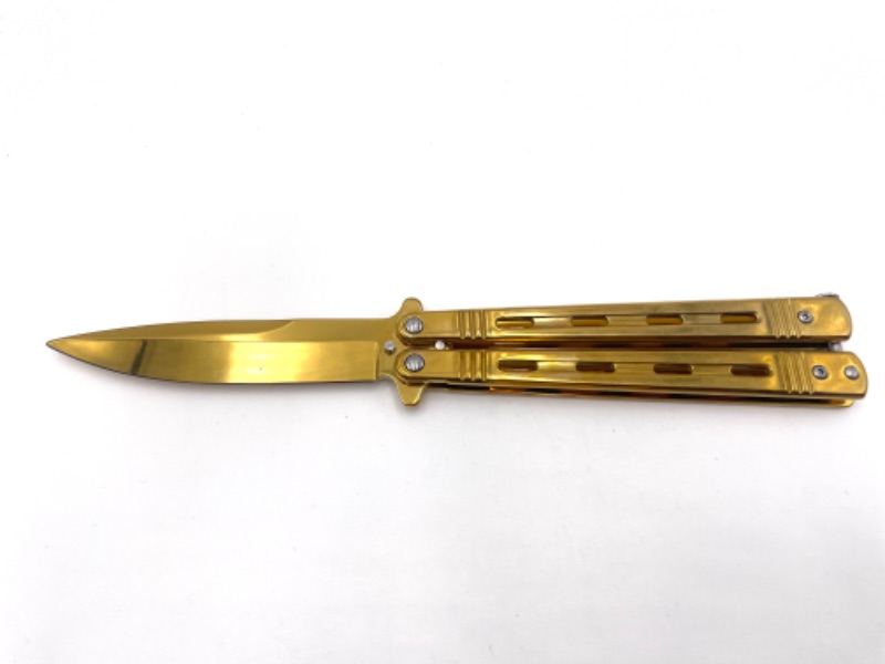 Photo 1 of GOLD BUTTERFLY KNIFE NEW 