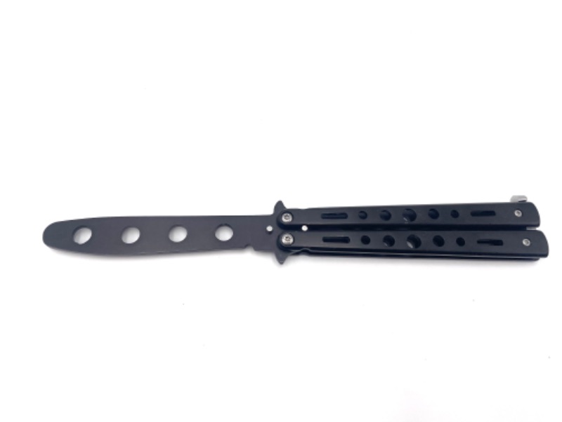 Photo 1 of BLACK PRACTICE BUTTERFLY KNIFE NEW 