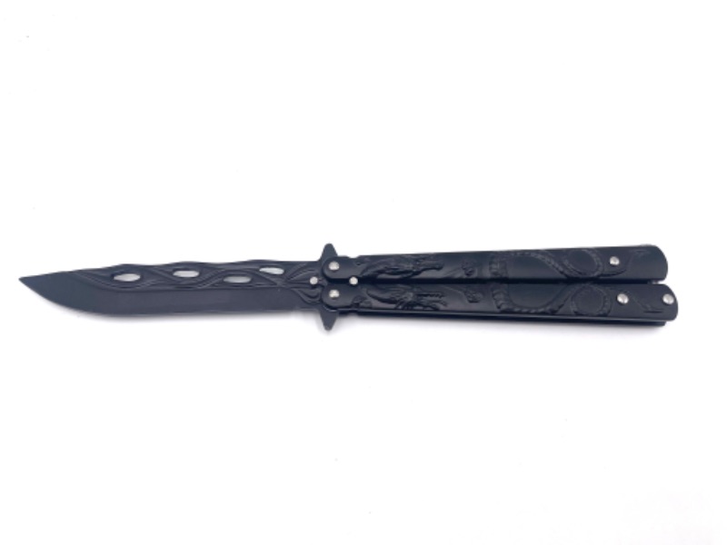 Photo 1 of BLACK DRAGON PRACTICE BUTTERFLY KNIFE NEW 