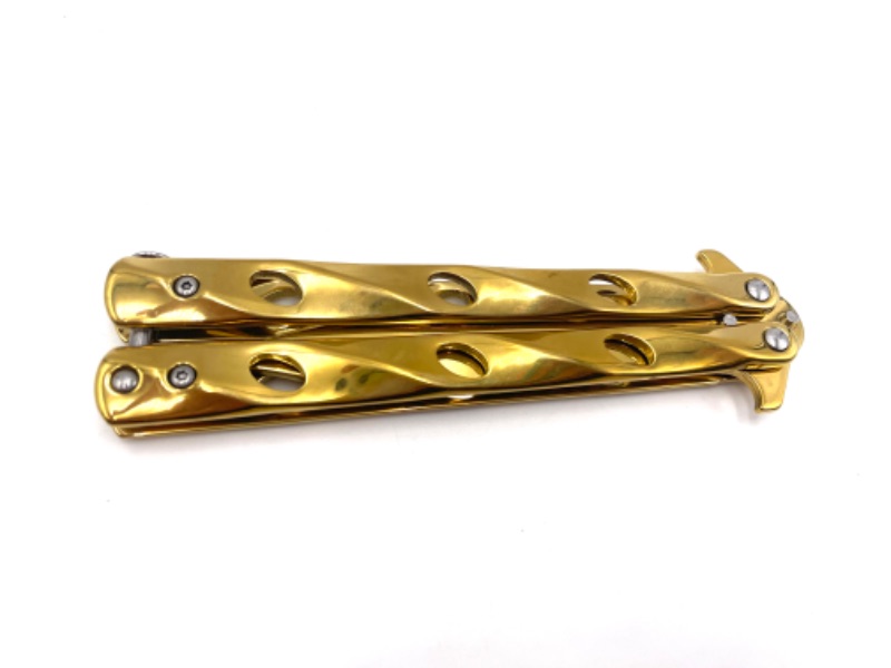 Photo 2 of GOLD BUTTERFLY PRACTICE KNIFE NEW 