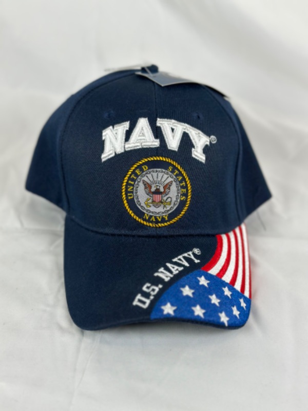 Photo 1 of NAVY EMBLEM US FLAG BILL HAT NEW