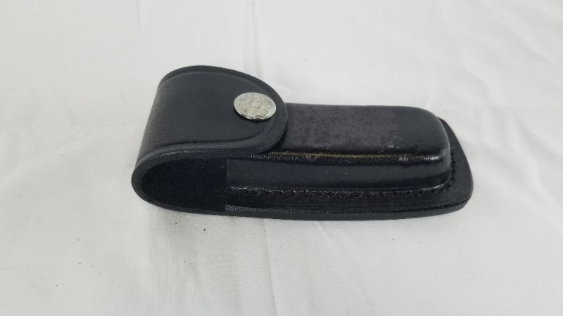 Photo 1 of BLACK PLAIN 4 INCH SHEATH LEATH NEW 